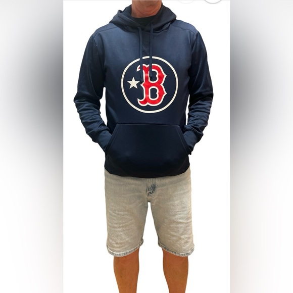 Nike Boston Red Sox Navy Blue Hooded Sweater size Medium - Picture 1 of 6